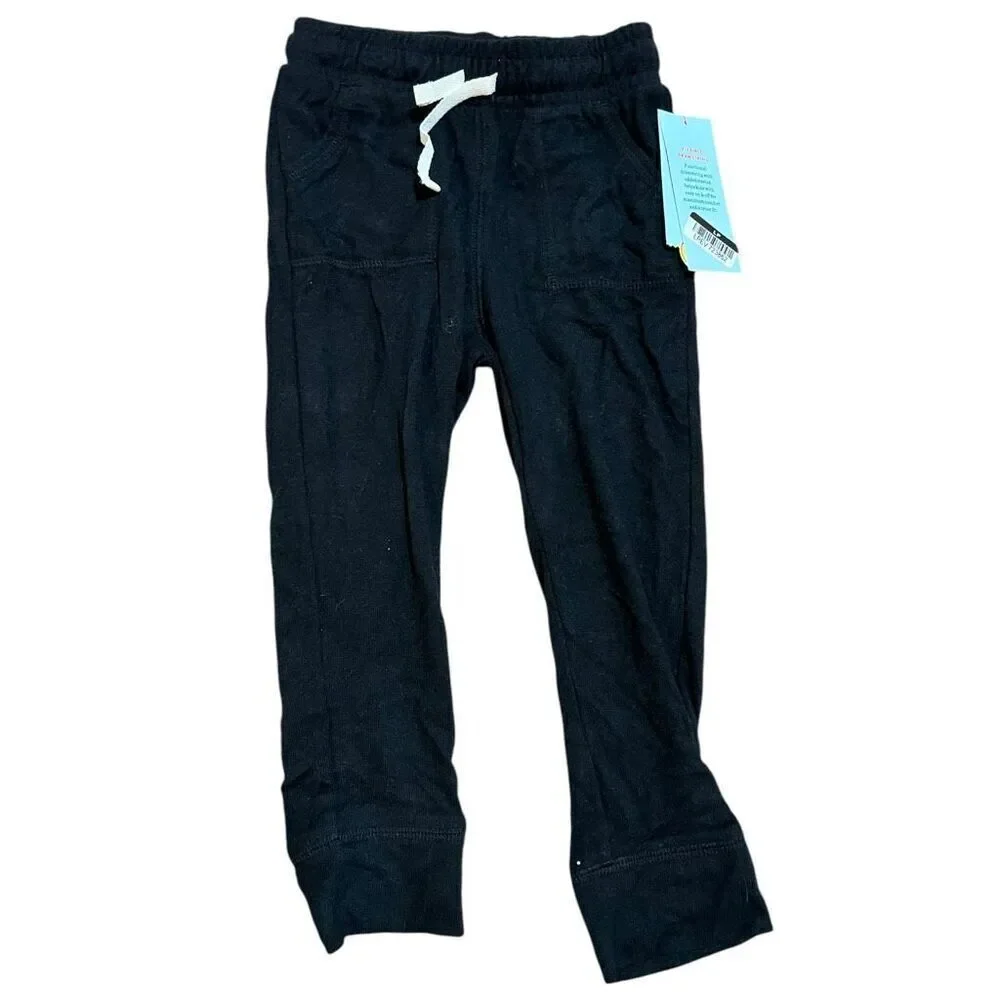 NEW Cat & Jack Toddler Solid Relaxed Fit Black Jogger Pants 3T